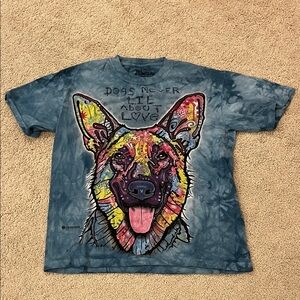 The Mountain Colorful Dog T-Shirt - Blue and Multicolor